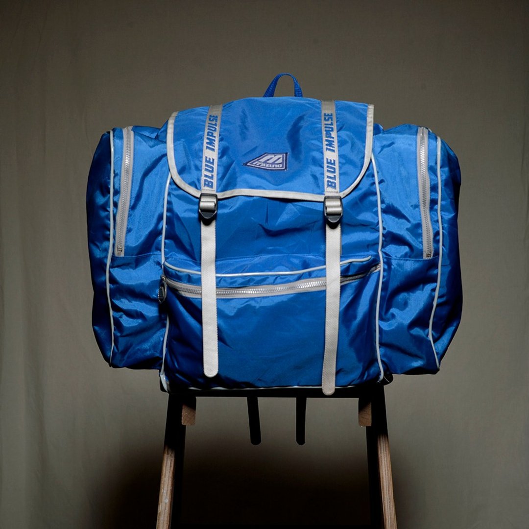 Vintage  MIZUNO复古登山包 outdoor古着 - 后背包/双肩包 - 聚酯纤维 蓝色