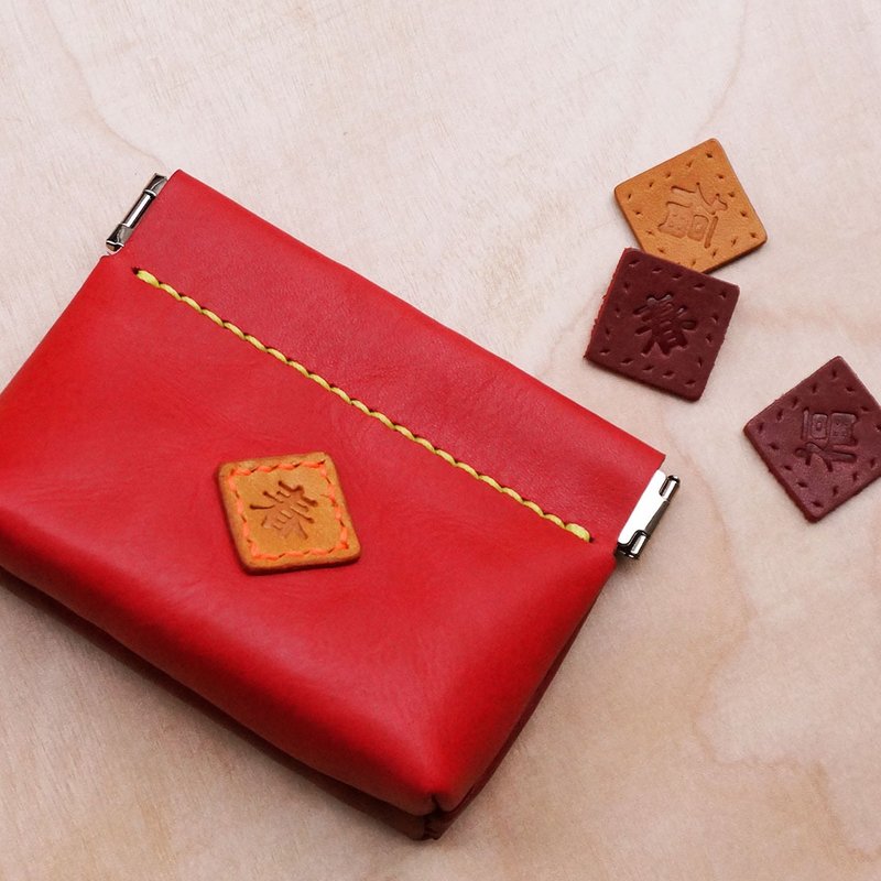 【新年限定加购】春 / 福 皮标缝制服务(限购成品加购) - 皮件 - 真皮 红色