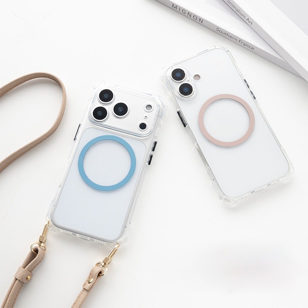 MagSafe 兼容金属指环 【 iPhone系列 TPU 透明手机壳 】 手机挂绳 FZ12K - 手机壳/手机套 - 塑料 蓝色