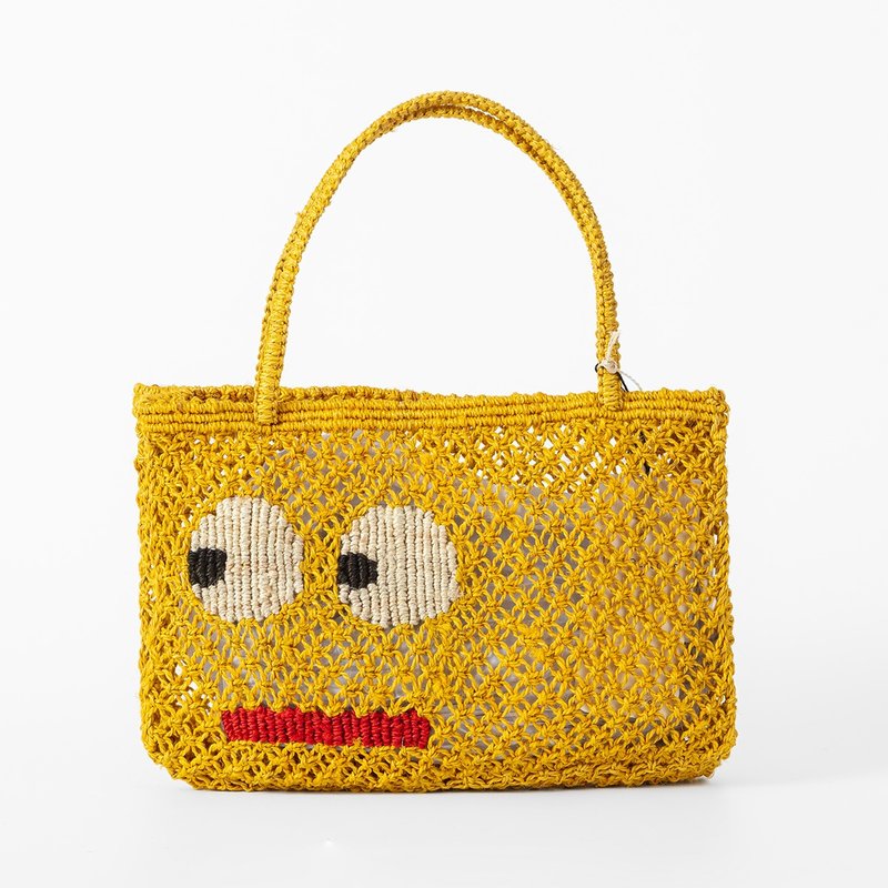 【The Jacksons】Big Eyes 编织包-Tracy-黄 - 手提包/手提袋 - 棉．麻 黄色