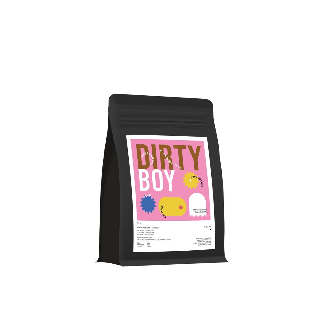 图表 |招牌混合咖啡豆 - 深色调套装 - DIRTY BOY 500 克。 - 咖啡 - 其他材质 黑色