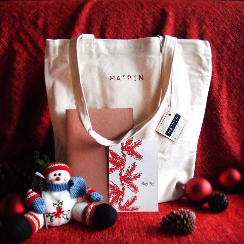 圣诞交换礼物限定500元组合 / 暗红 - 侧背包/斜挎包 - 棉．麻 红色