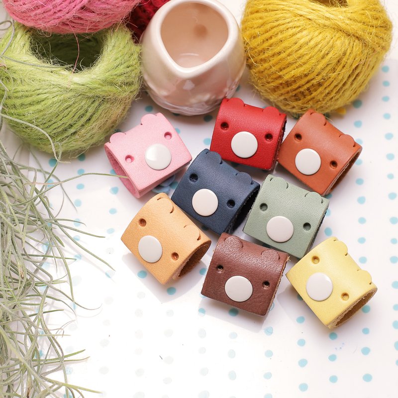 许愿区 冰淇淋Tinny 真皮手工集线器(四入) - 数码小物 - 真皮 多色