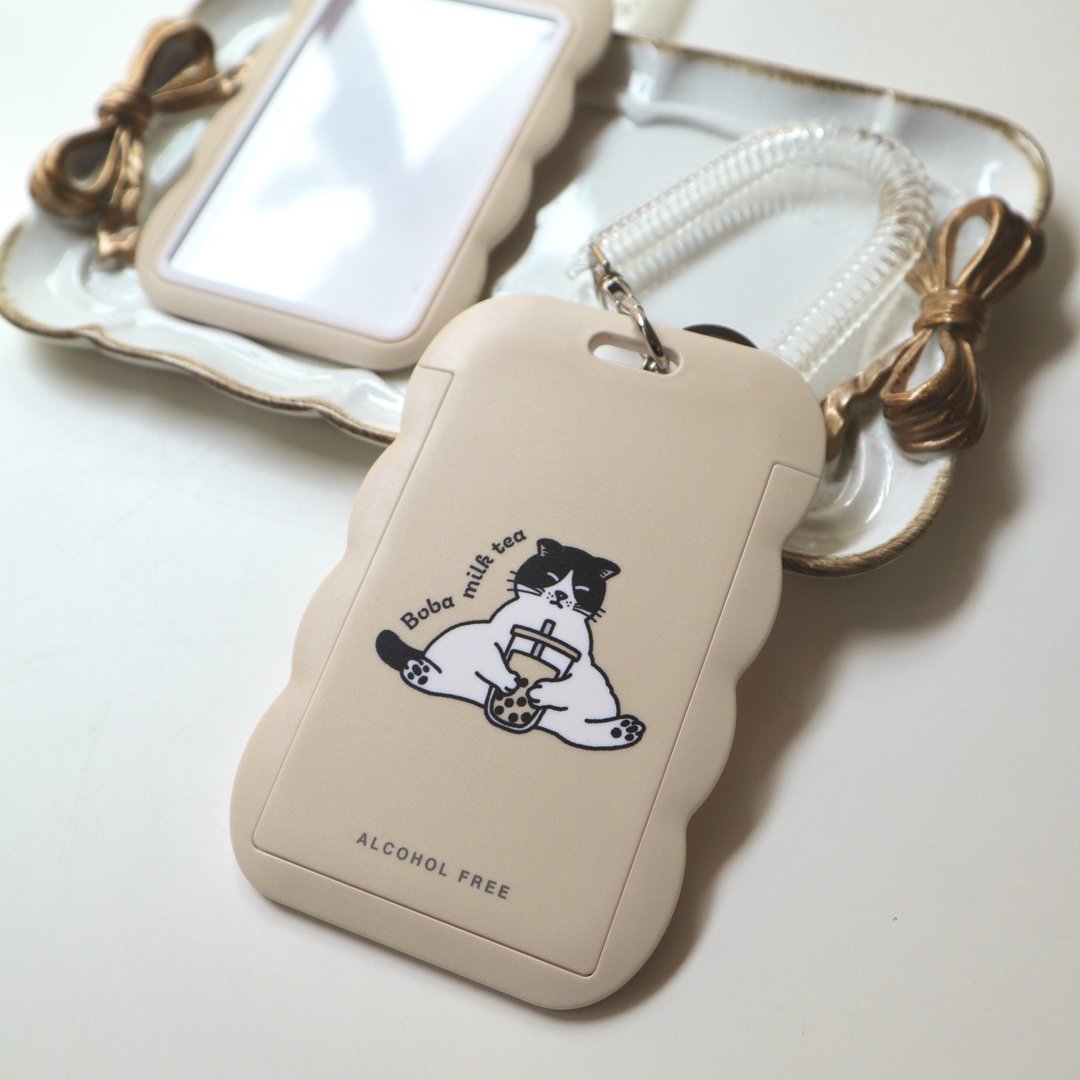 【Boba milk tea meow  珍奶控奔驰喵】卡套 Card sleeve - 证件套/卡套 - 塑料 多色