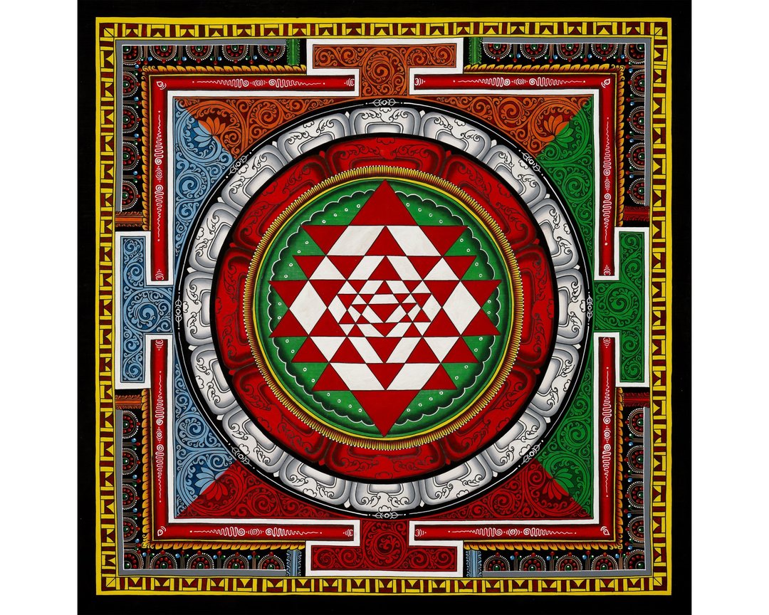 宇宙之力 Shree Yantra 曼陀罗——源自喜马拉雅的正宗神圣几何唐 - 墙贴/壁贴 - 其他材质 多色