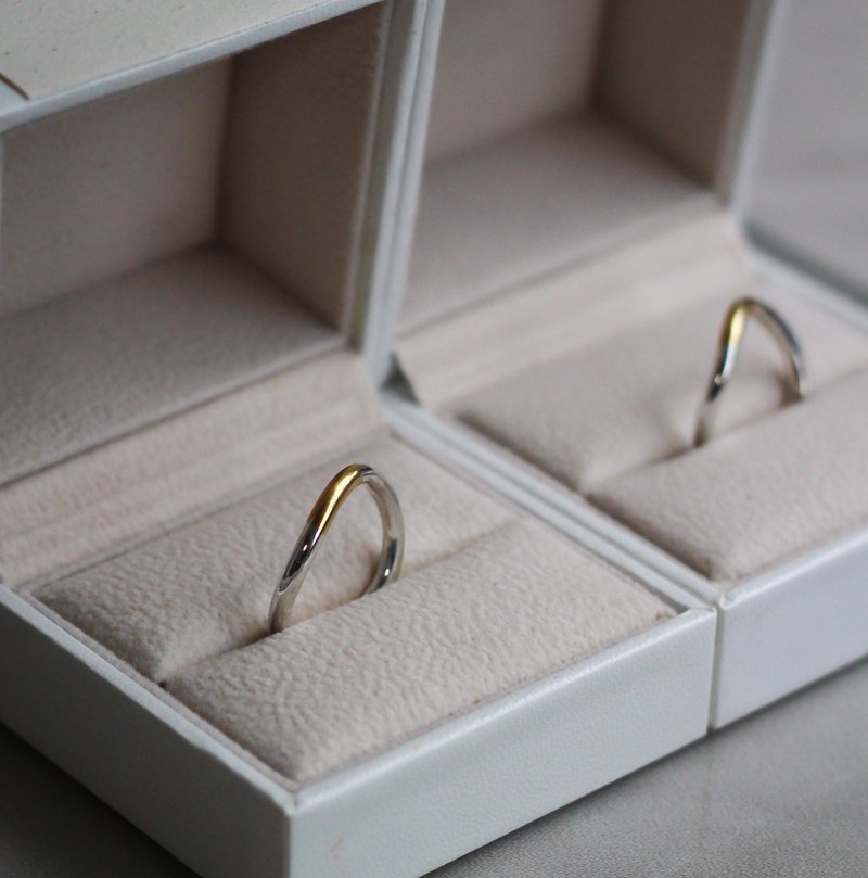 日常的美好 KEUM-BOO 对戒 【情人节礼盒】 - 戒指 - 贵金属 黄色