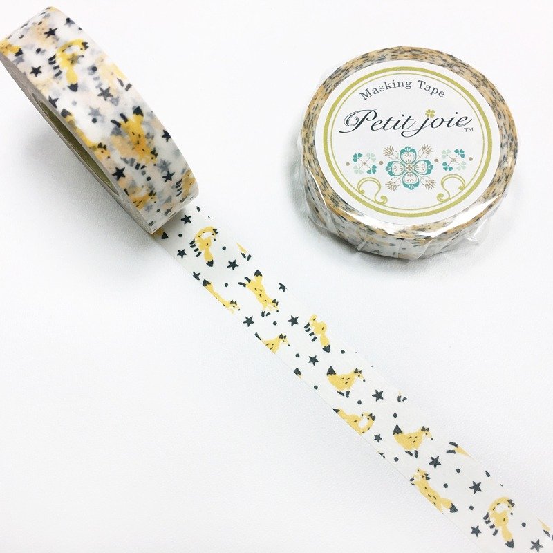 NICHIBAN Petit Joie Masking Tape 和纸胶带【小狐狸 (PJMT-15S046)】 - 纸胶带 - 纸 多色