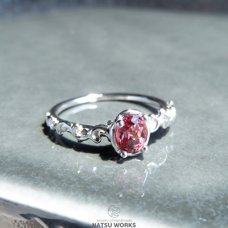 粉红锆石戒指 / Pink Zircon Ring 0 - 戒指 - 宝石 红色