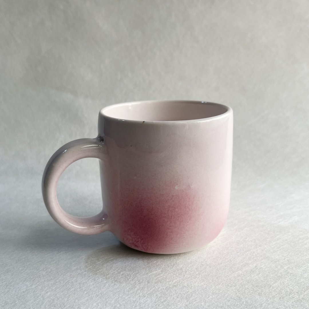 甜白。手工陶瓷马克杯 咖啡杯 茶杯 杯子 父亲节 - 咖啡杯/马克杯 - 陶 粉红色