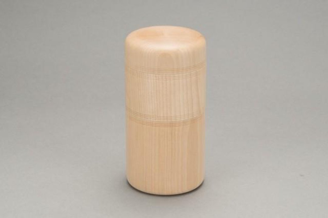 Catalpa - Double-Tiered Tea Leaf Box "Cha Cha" Natural - 调味罐/酱料瓶 - 木头 卡其色