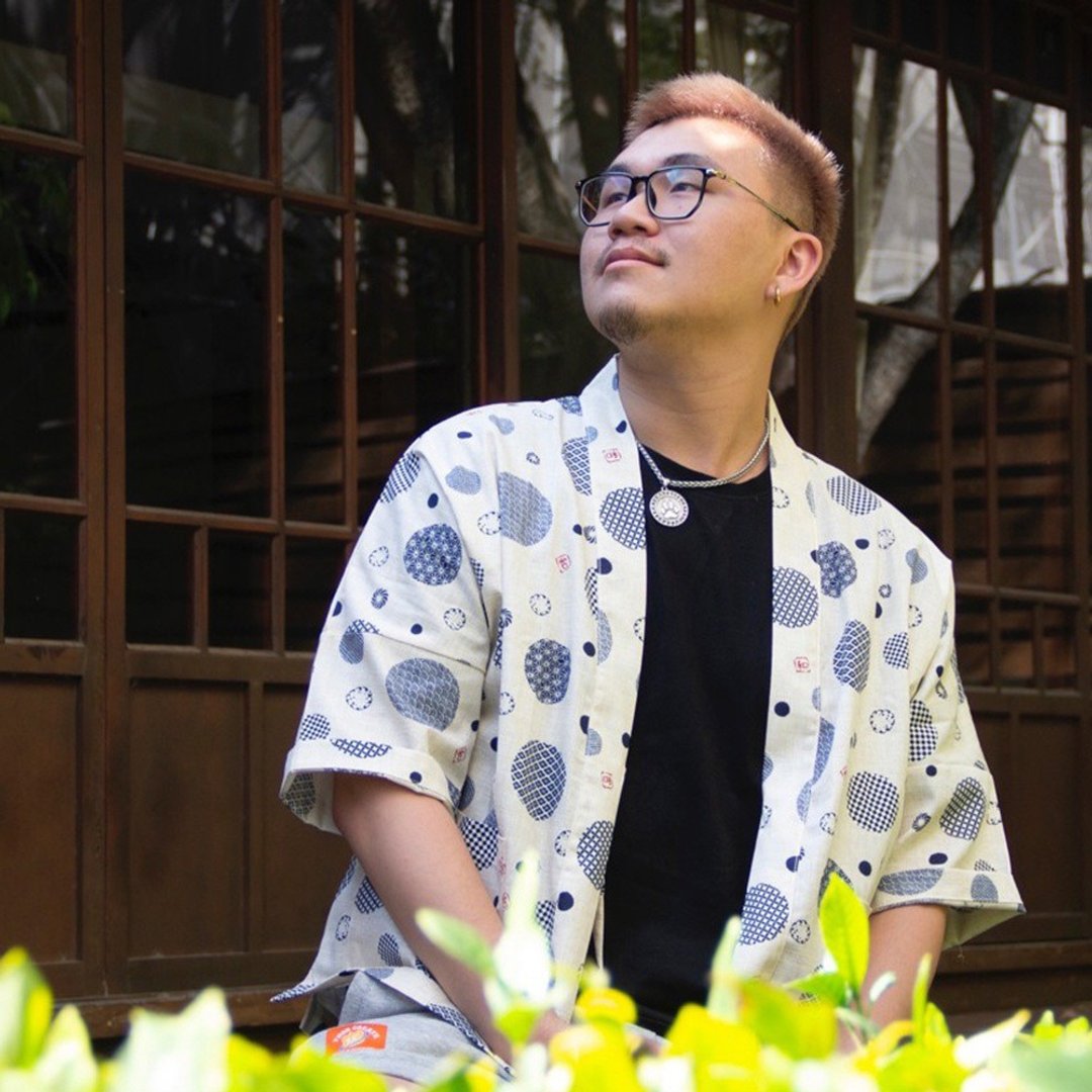 日式外套-和风班格纹(白) - 男装外套 - 棉 白色