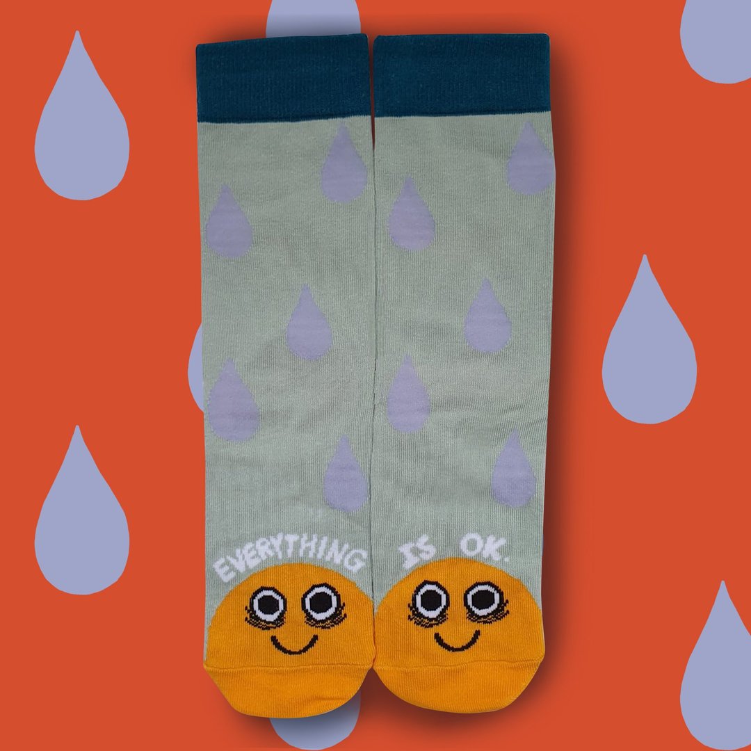 Everything is (not) ok socks - 其他 - 棉 蓝色