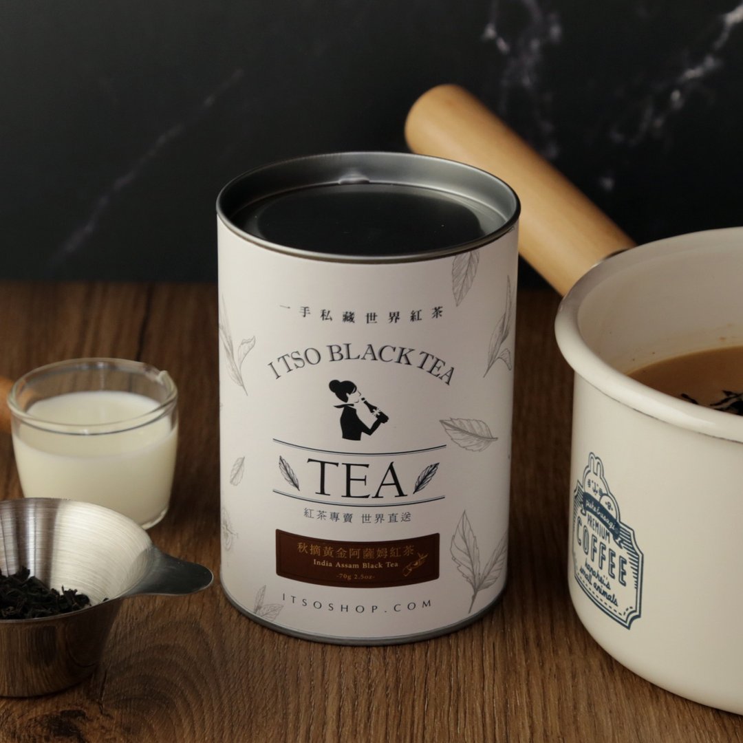 秋摘黄金阿萨姆红茶茶叶 70g/罐 送礼 - 茶 - 新鲜食材 白色
