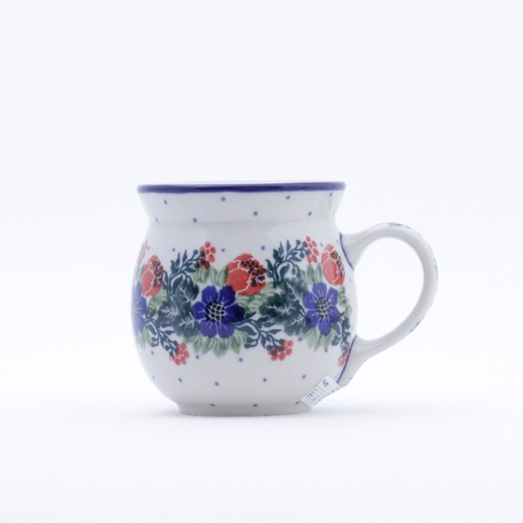 波兰陶 礼盒包装 胖胖杯 马克杯 -250ml-高 8cm-繁花红 - 咖啡杯/马克杯 - 陶 多色