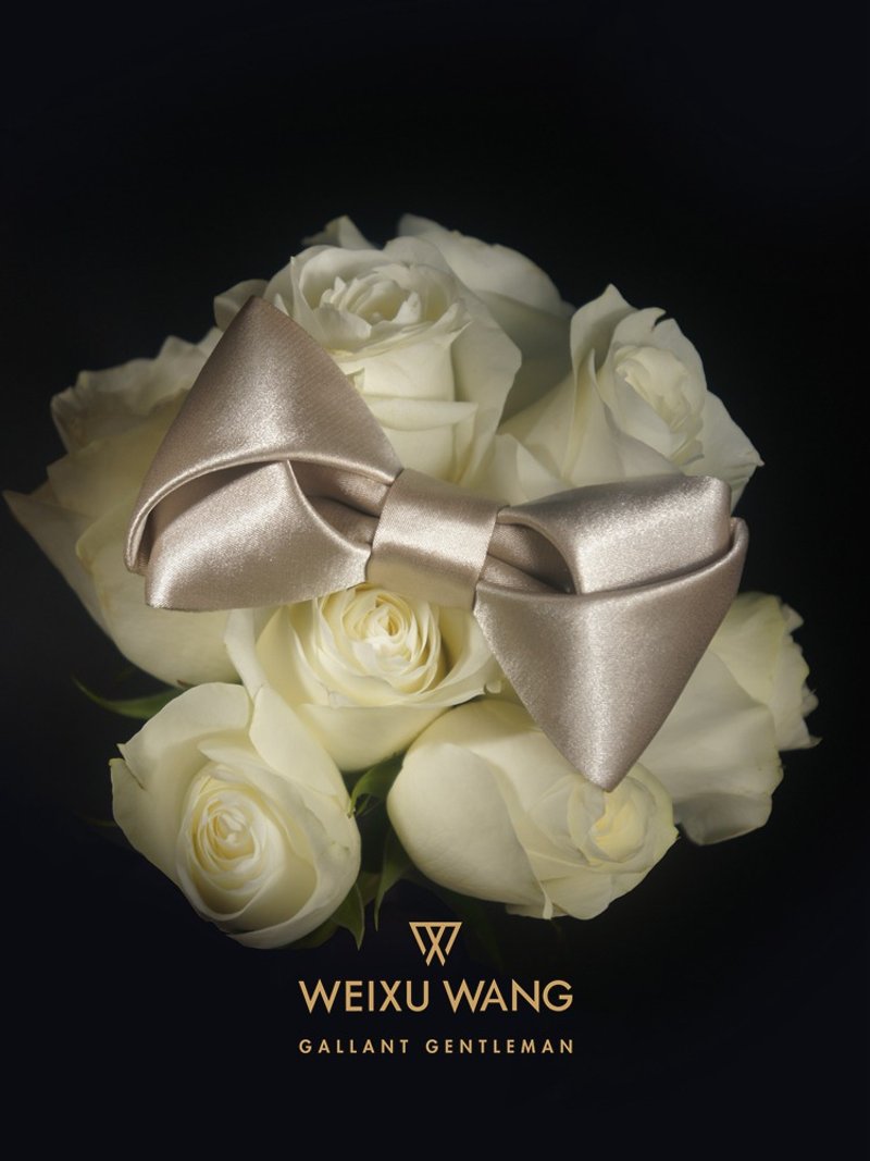 WEIXUWANG玫瑰系列原创手工领结婚礼煲呔bowtie - 领结/领巾 - 聚酯纤维 黑色