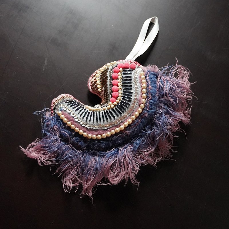 燃烧的月亮墙画2 - 墙贴/壁贴 - 羊毛 粉红色