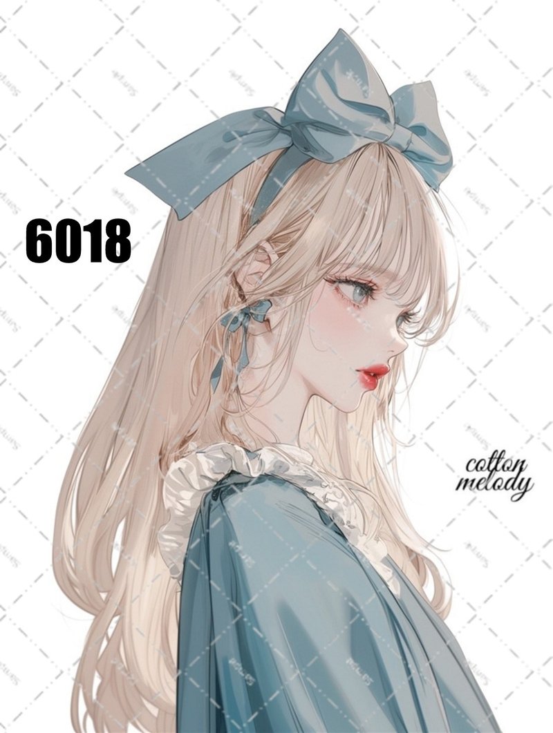 原创贴纸 No.6018 人物贴纸 原创贴纸 女孩贴纸 独家人物贴纸 - 贴纸 - 纸 