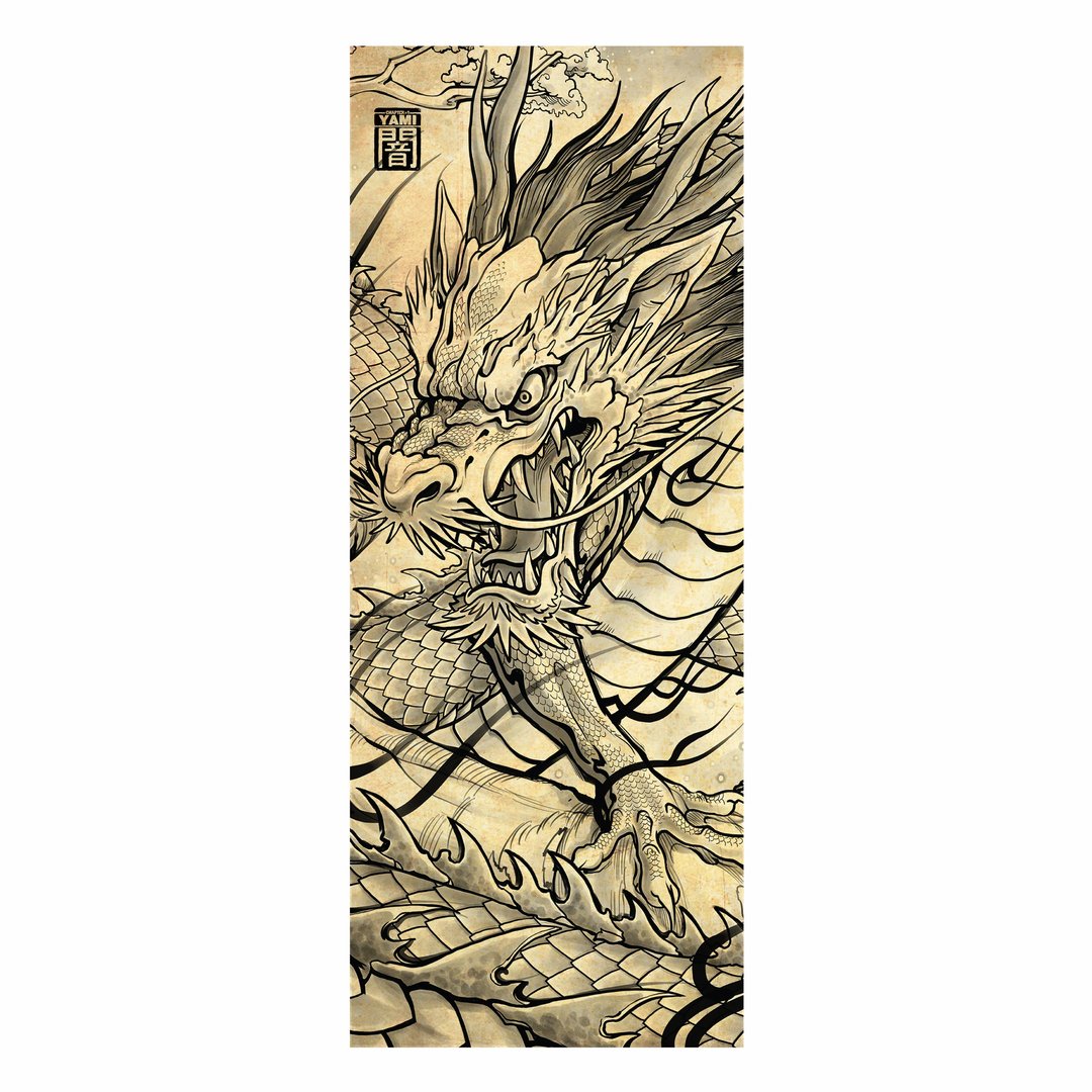Dragon Tenugui Canvas No frame - 其他 - 棉 白色