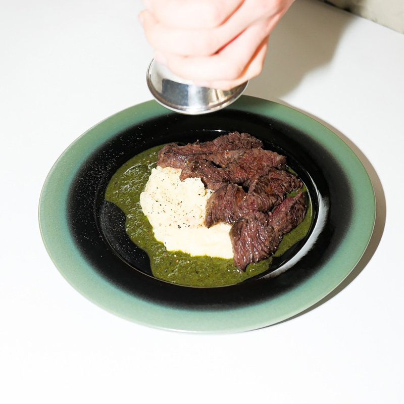 雾盘23:00（黑/绿） - 浅碟/小碟子 - 陶 绿色