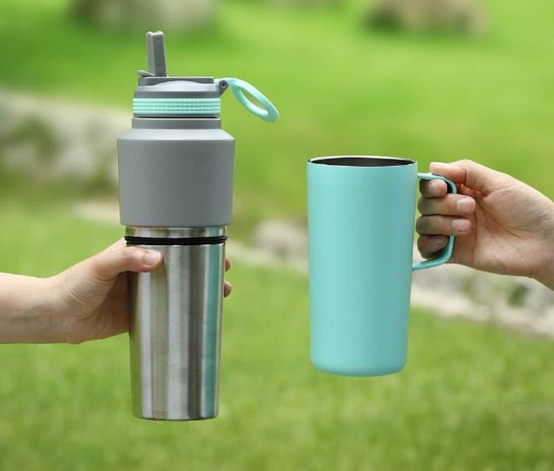 加拿大Asobu 二合一不锈钢保温瓶子+杯 - 保温瓶/保温杯 - 不锈钢 