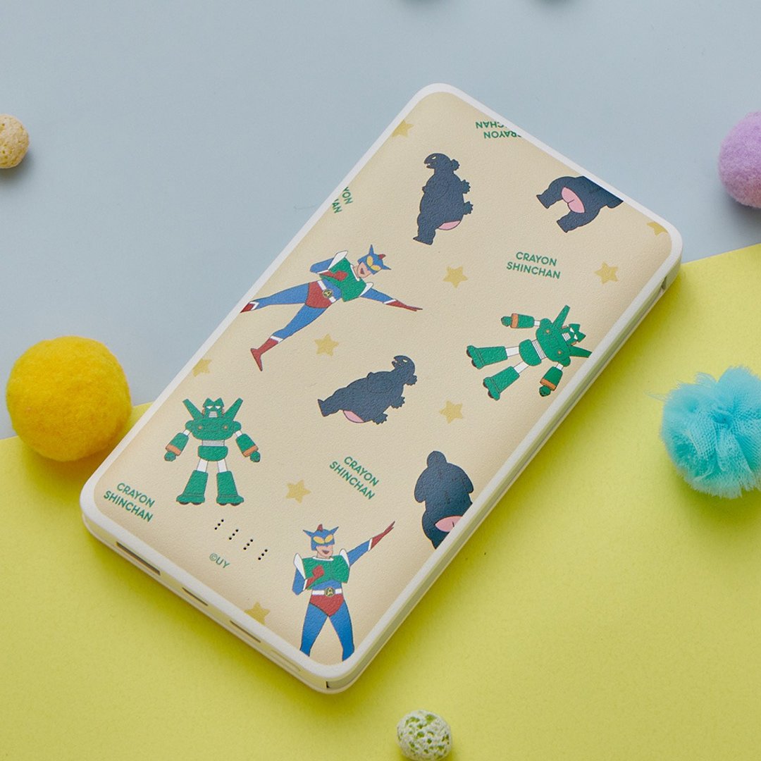 蜡笔小新玩具箱10000mAh双线行动电源 - 充电宝/传输线 - 塑料 粉红色