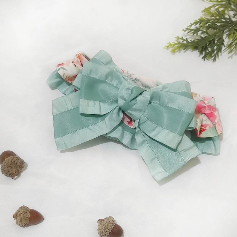 绿野仙踪。花边项圈 - 绿色丨猫兔狗 宠物领巾 项圈 颈圈 - 项圈/牵绳 - 其他材质 绿色