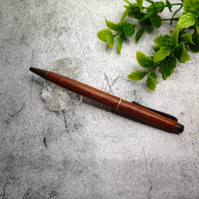 紫檀木 原木 手工笔 油性原子笔 旋转式 - 圆珠笔/中性笔 - 木头 