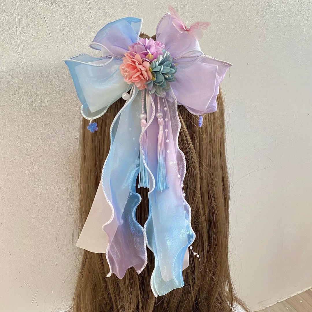Handmade hair bows in fairy tale style. - 发饰 - 聚酯纤维 多色