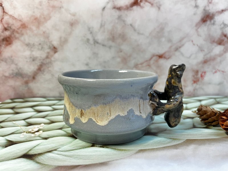 手作 手捏陶 釉彩咖啡杯 马克杯 - 咖啡杯/马克杯 - 陶 