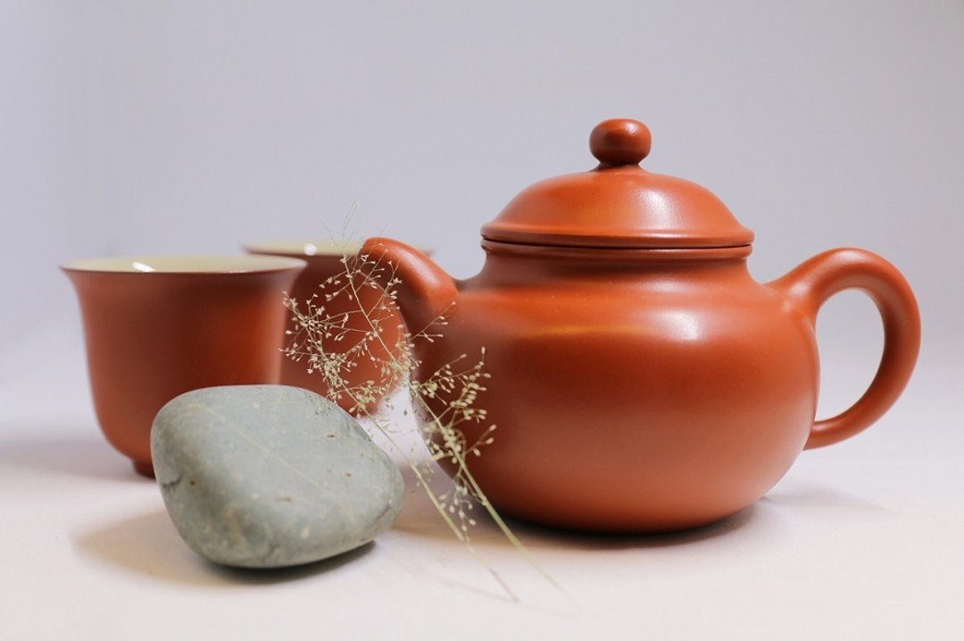 \ 秋游莺歌 吃茶赏月 /【莺歌烧】王两文 - 掇球壶组 - 其他 - 陶 红色