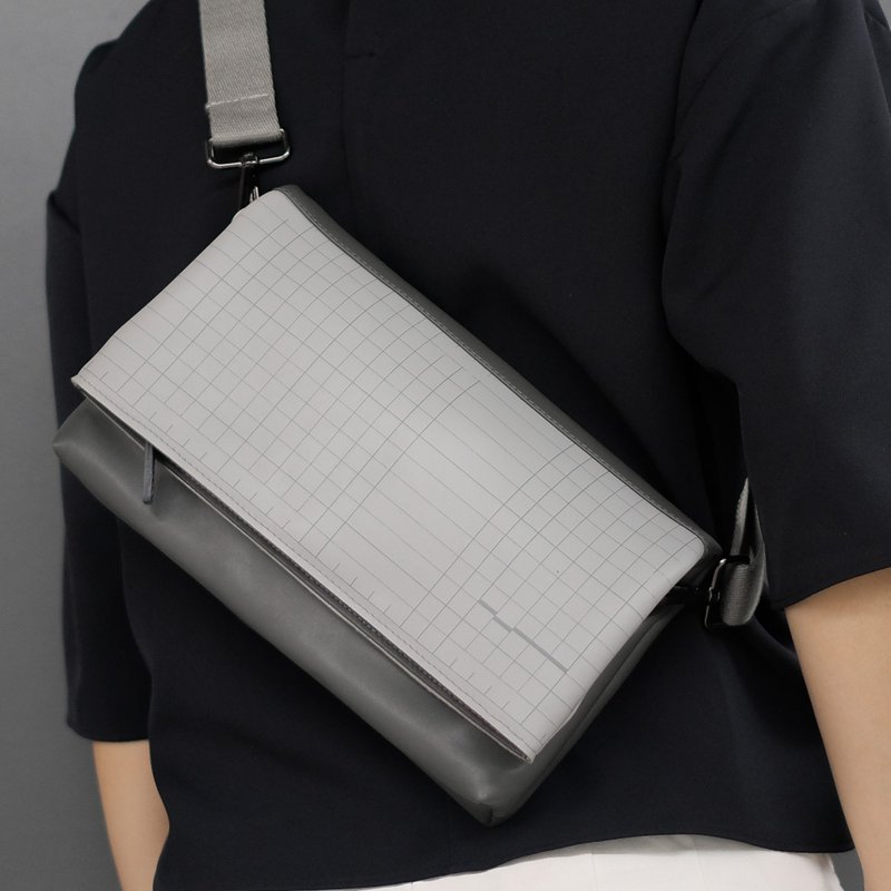 HER Clutchbag - MARBLE GRAY-GRAY #CUTTINGMAT - 其他 - 橡胶 灰色