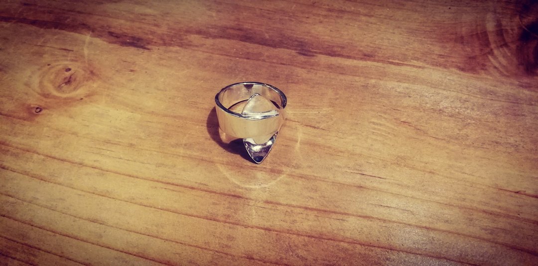 The bold form is like a fashionable modern ring. American Antique Silver Spoon Remake Men's Ring_0793 - 戒指 - 纯银 银色
