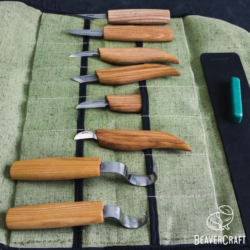 刀具收纳卷(12支装) - 零件/散装材料/工具 - 棉．麻 绿色