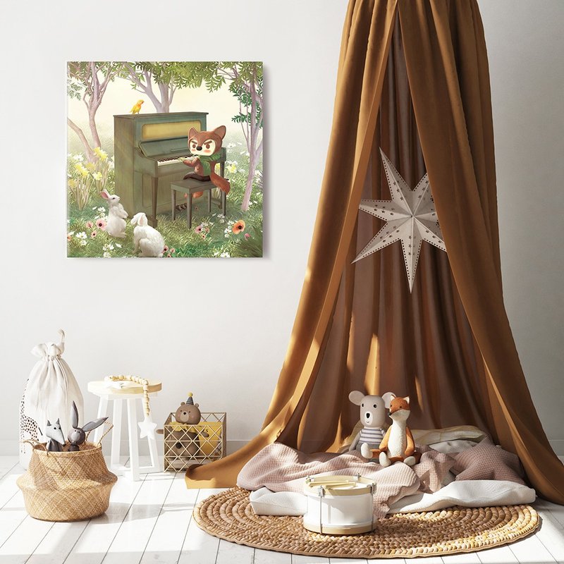 小铁君插画复制画 钢琴森林 - 海报/装饰画/版画 - 其他材质 绿色