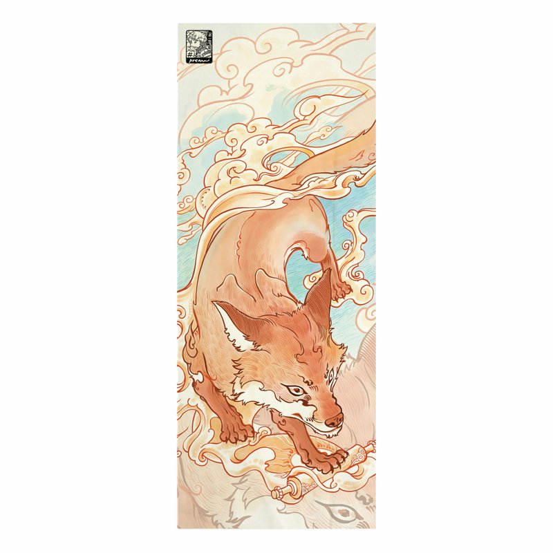 Firer fox Tenugui Canvas No frame - 其他 - 棉 白色