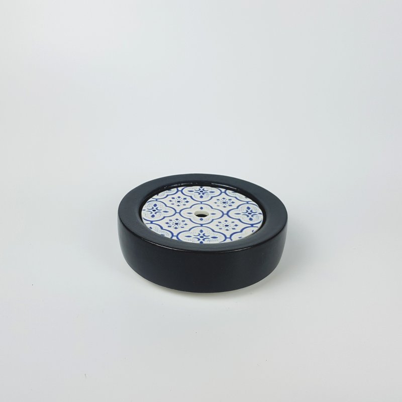 窗花系列 - 窗花茶盘 (黑底) - 茶具/茶杯 - 瓷 黑色