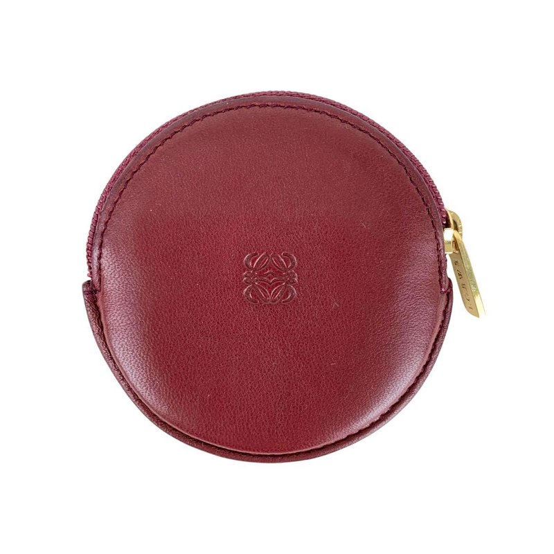 Loewe 零钱包，棕字母组合 - 01482 - 零钱包 - 真皮 红色