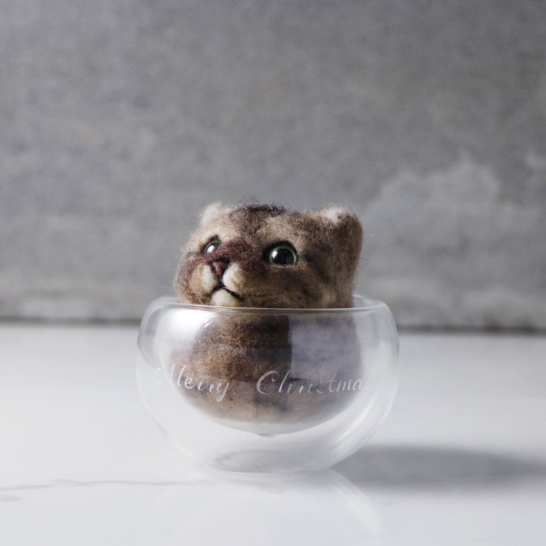 定制宠物羊毛毡 猫 猫丸犬丸杯系列 定制化情人节 圣诞礼物 - 玩偶/公仔 - 羊毛 多色