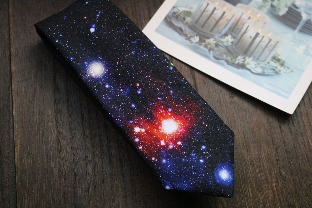 浩瀚星河領帶/銀河行星系列/美到冒泡休閒領帶 - 领带/领带夹 - 棉 