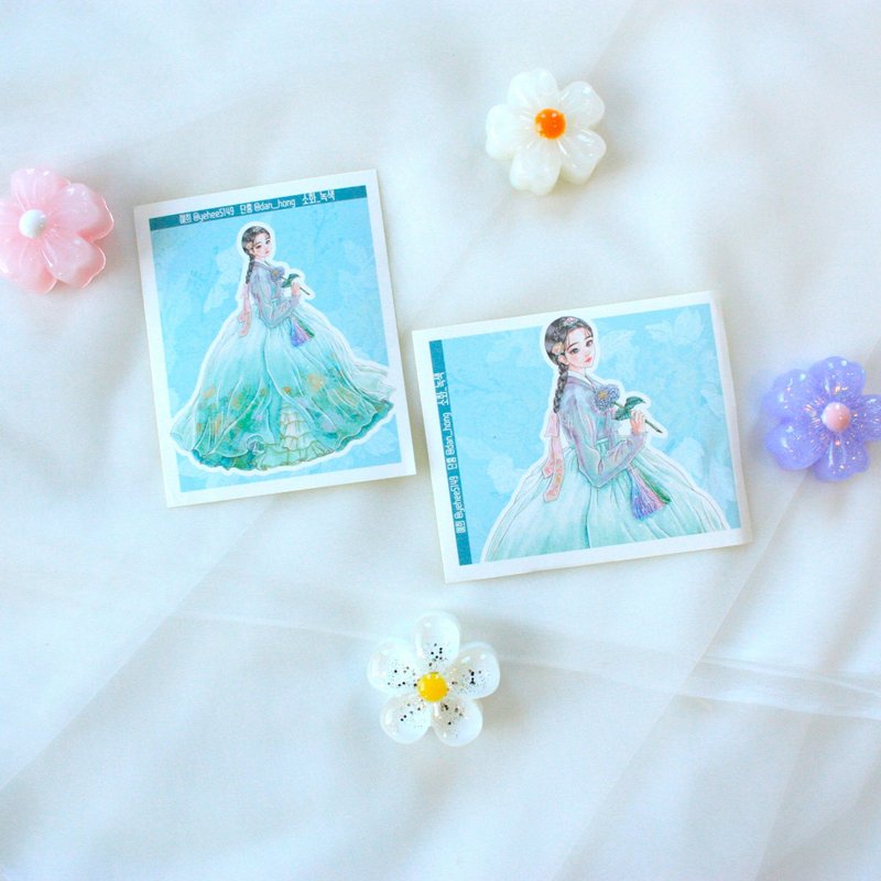 yehee_东方韩服贴纸_sohwa_green - 贴纸 - 纸 