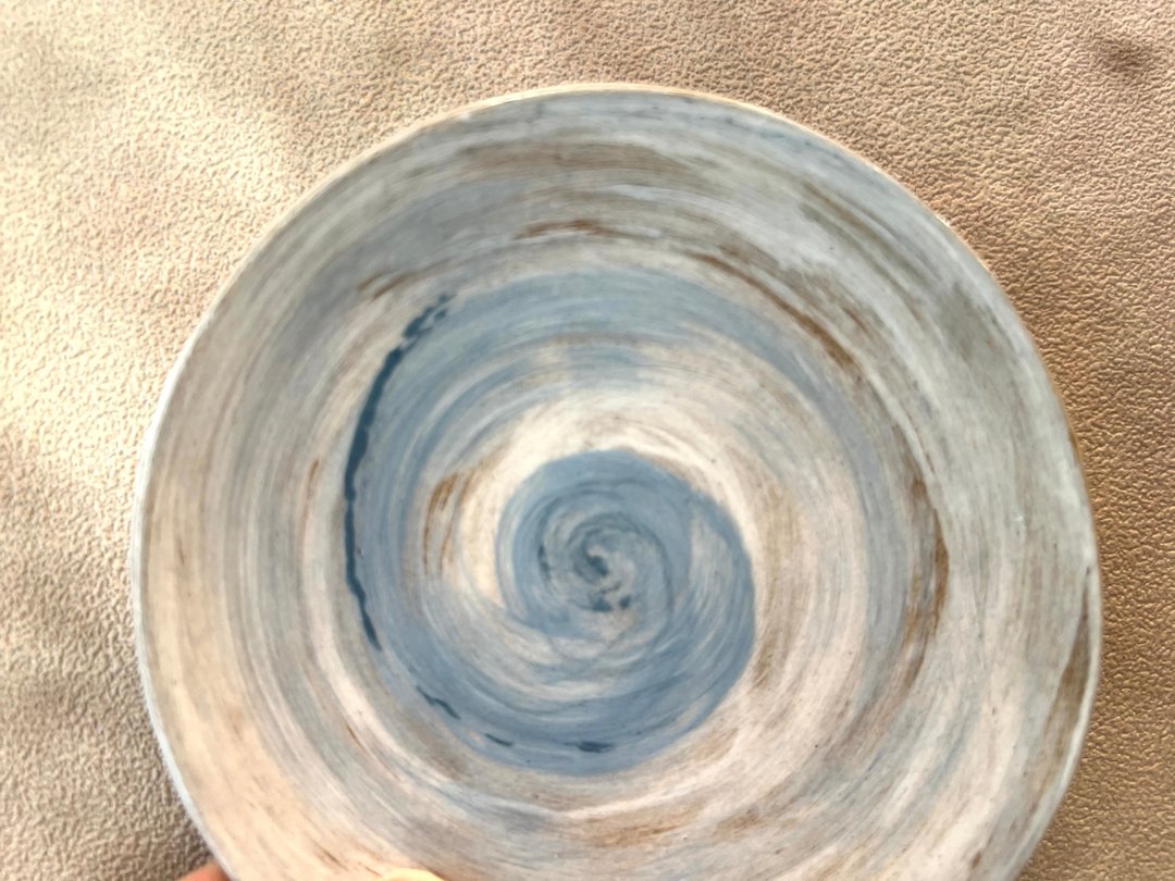 粉引手作 缱绻小皿   Ø 10.5cm  豆皿 小碟  酱料碟 - 盘子/餐盘/盘架 - 陶 蓝色
