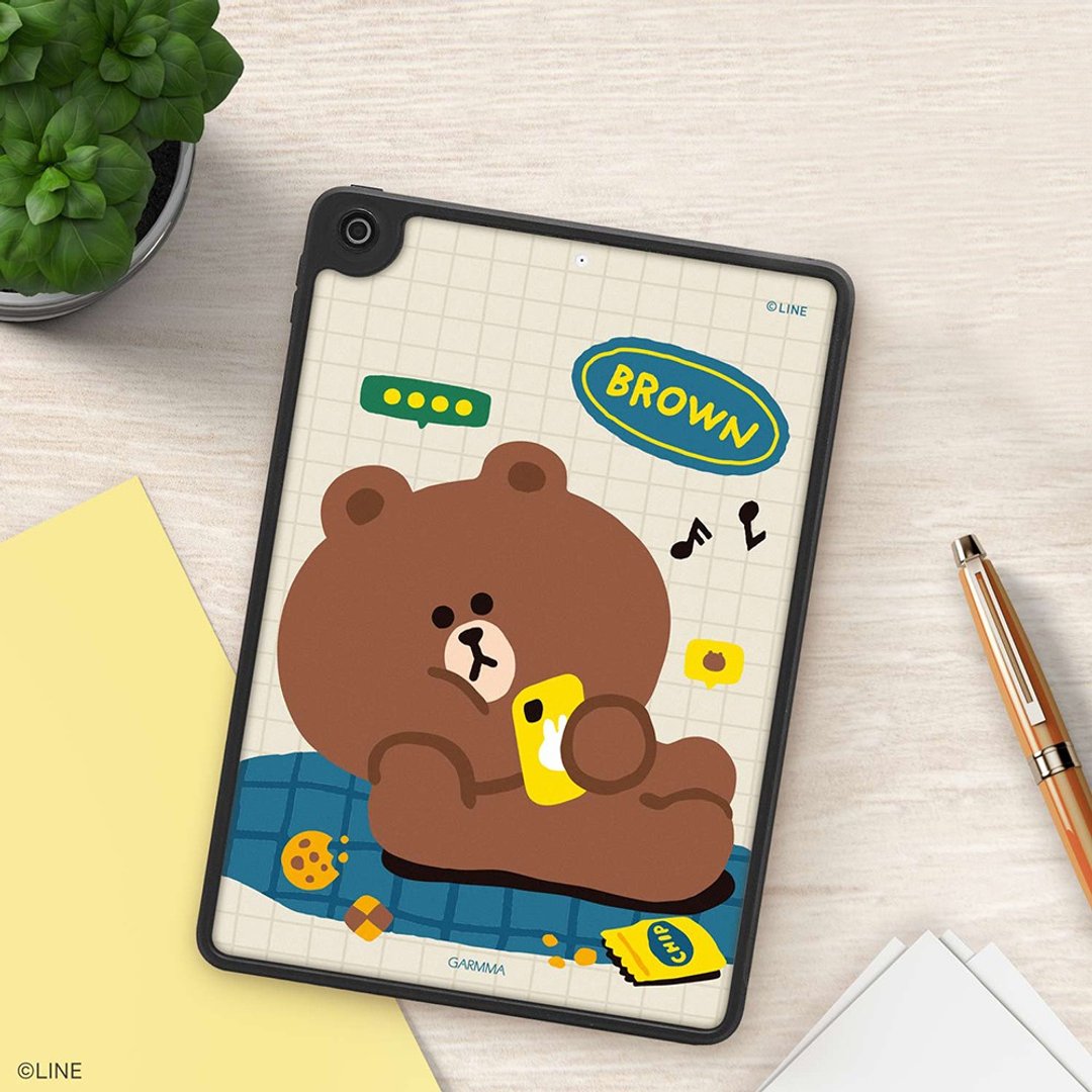GARMMA LINE FRIENDS iPad 9/8/7 & iPad Air 4/5保护套 日常熊大 - 平板/电脑保护壳 - 其他材质 咖啡色
