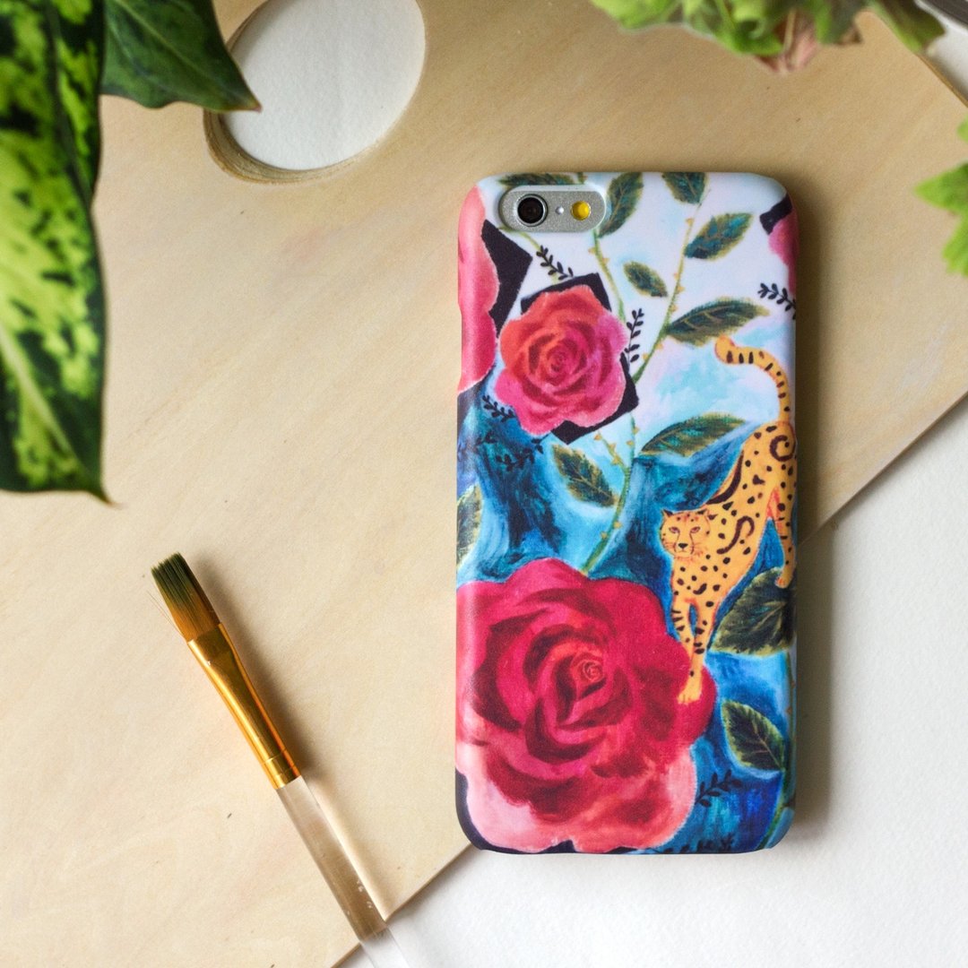 玫瑰森林里的豹. 磨砂硬壳(HTC, Samsung,Sony, LG,iPhone) - 手机壳/手机套 - 塑料 多色