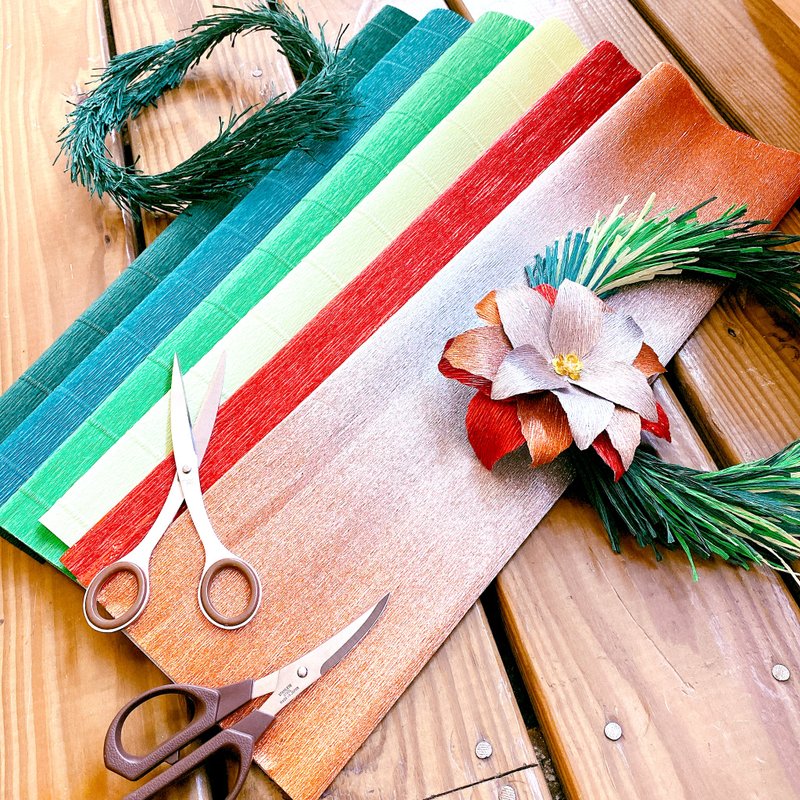 【 手作】立体纸花.圣诞花圈.节日季节【1人成团】 - 植栽 - 纸 