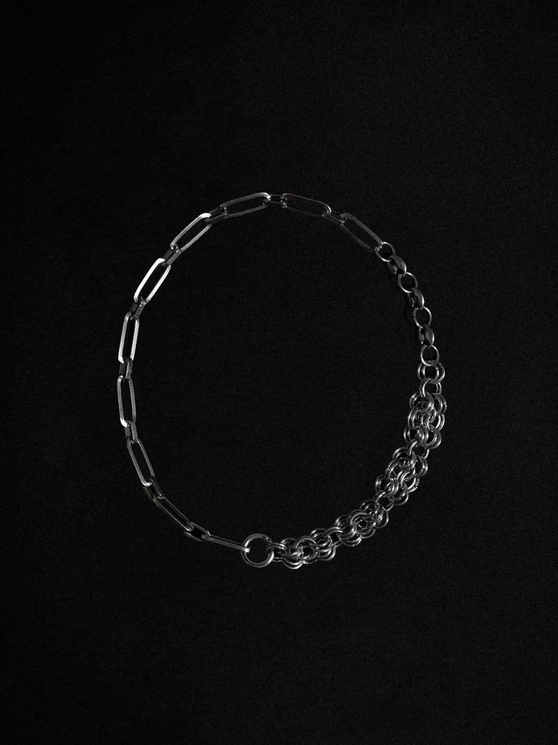 YARD YARN — Odin Necklace - 项链 - 不锈钢 银色