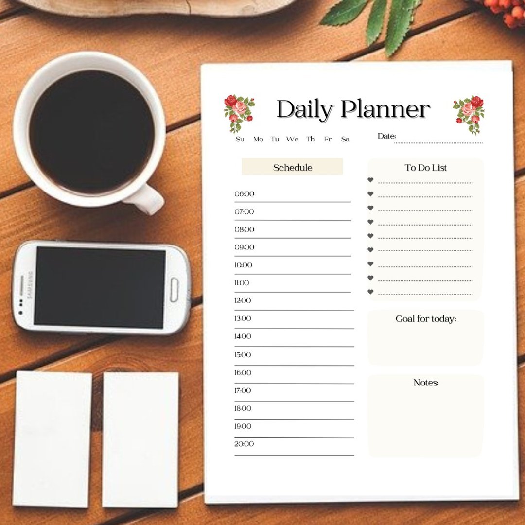 Digital File Daily Planner To do list Downloadable File PDF Print 8.5x11 inch - 其他数码商品 - 其他材质 