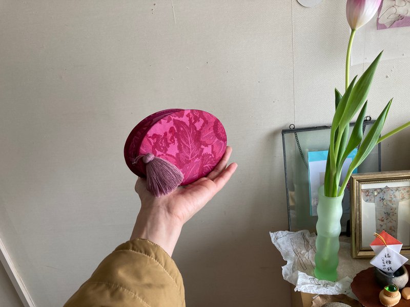 OVAL bag mini  pink botanical - 皮夹/钱包 - 其他材质 粉红色