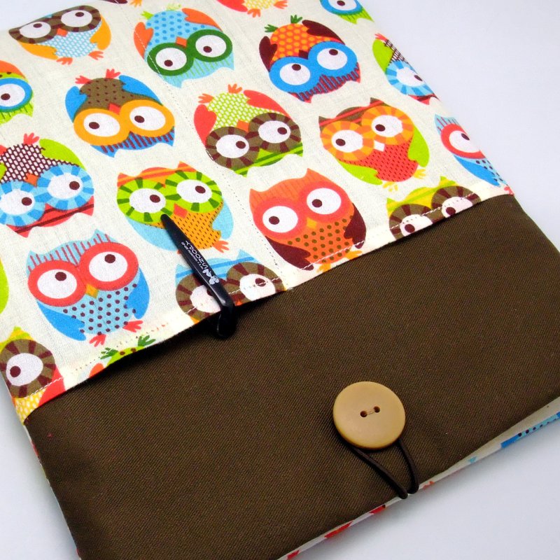 定制化电脑保护套 笔电包 电脑包 平板套 - 可爱猫头鹰 (M-170) - 电脑包 - 棉．麻 咖啡色