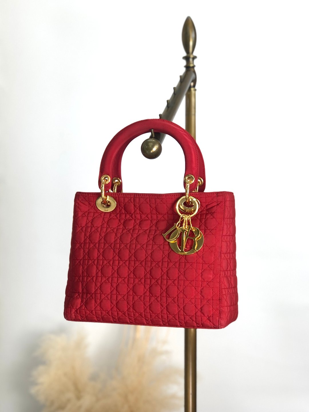 【日本直送 名牌中古包】Christian Dior クリスチャン ディオール Cannage 手提包 经典红色 尼龙 vintage cstet8 - 手提包/手提袋 - 尼龙 红色