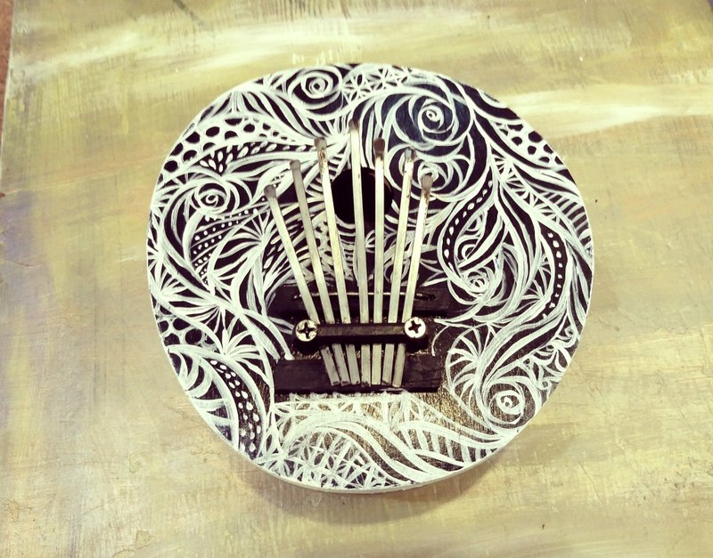 手绘指琴 - 吉他/乐器 - 植物．花 